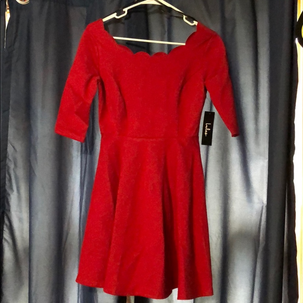 Tip the Scallops Red Dress